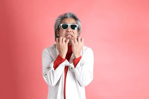 Man on Pink Stock Photos