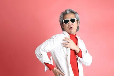 Man on Pink Stock Photos