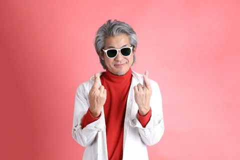Man on Pink Stock Photos