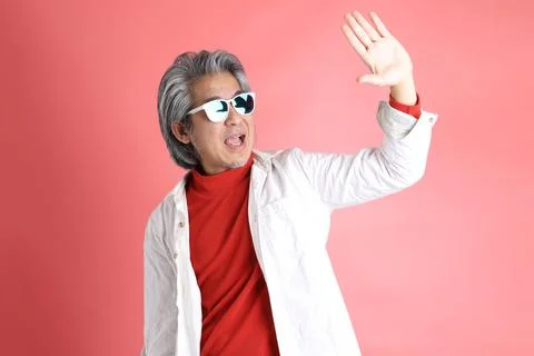 Man on Pink Stock Photos
