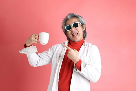 Man on Pink Stock Photos