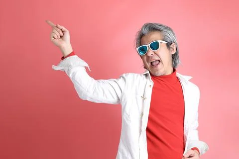 Man on Pink Stock Photos