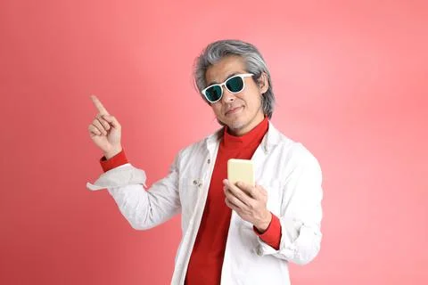 Man on Pink Stock Photos