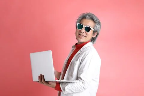 Man on Pink Stock Photos