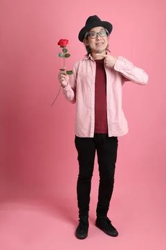 Man in Pink Stock Photos