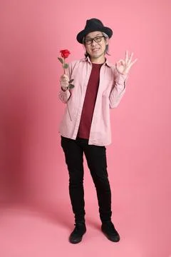 Man in Pink Stock Photos