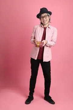 Man in Pink Stock Photos