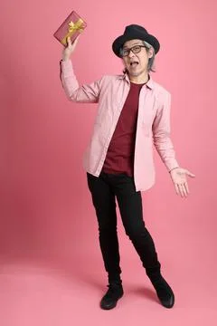 Man in Pink Stock Photos