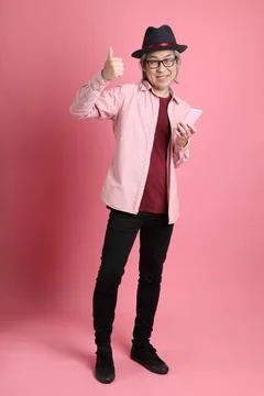 Man in Pink Stock Photos