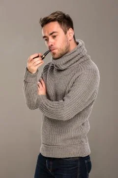 Man with a pipe Stock Photos