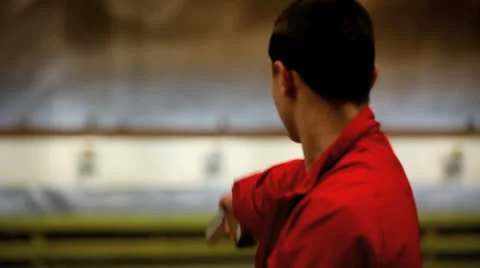 Man with a pistol Stock Footage 8966520