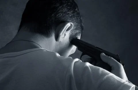 Man with a pistol Stock Photos