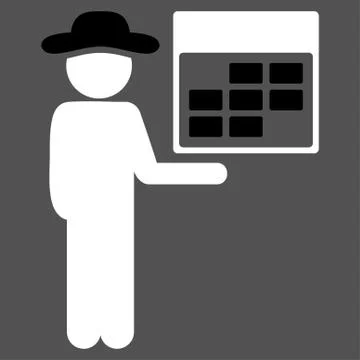 Man Plan Icon Stock Illustration