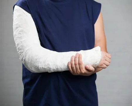 Man with a plaster Stock Photos
