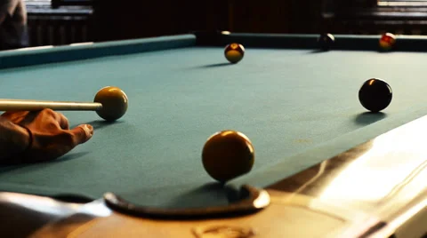 Man play billiard win point 1080p Stock Footage 39721431