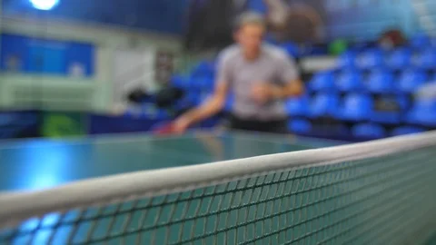 Man play at ping pong Stock Footage 124217520