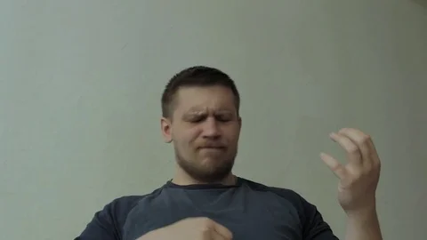 Man playing on the airguitar. Video stock 77324895