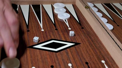 Man playing backgammon Stock Footage 202580070
