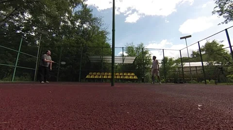 Man playing badminton Stock Footage 51250293