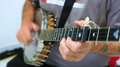Man Playing Banjo #2 No sound Stock Footage 67757962