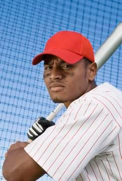 Man Playing Baseball Stock Photos