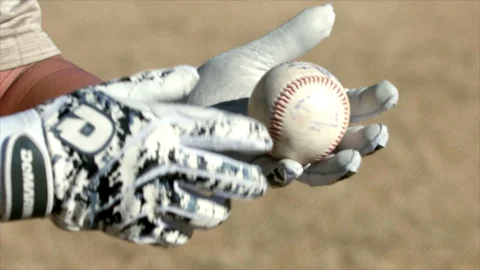Man Playing With a Baseball - Slow Motion 4K Stock Footage 105879672