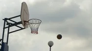 Man Playing Basketball Stock Footage