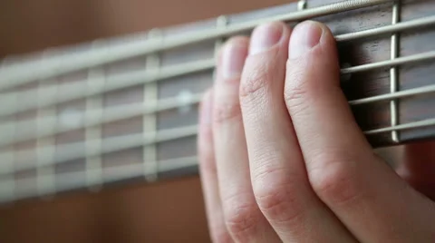 Man playing bass guitar Stock Footage 59791160