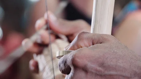 Man playing berimba 2 Stock Footage 128014721