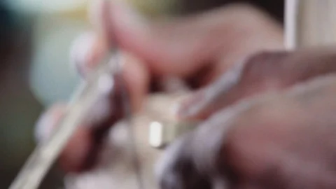 Man playing berimbau Stock Footage 128013666