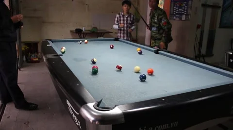 Man playing billiards Stock Footage 47455400