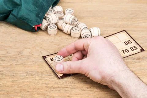 Man playing bingo Stock Photos