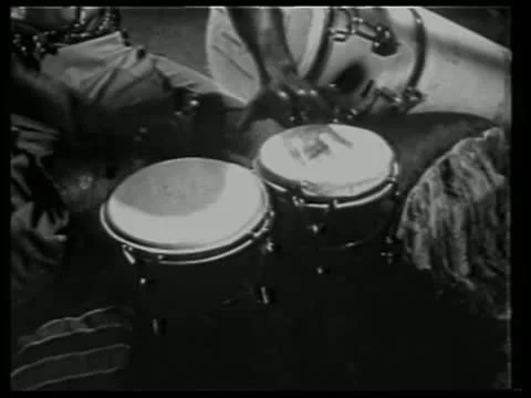 Man playing bongo drums Stock Footage 11353270