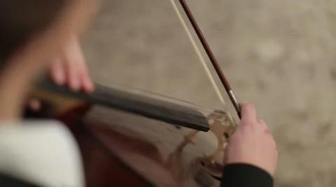 Man playing the cello. close-up Stock Footage 47728310