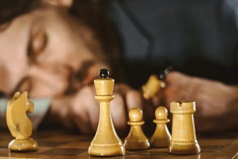 Man playing chess Stock Photos