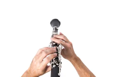 Man playing clarinet Stock Photos