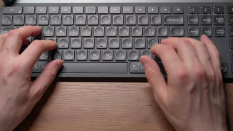 Man playing on the computer at home. Cyber sport gamer play game. Stock Footage 307703364