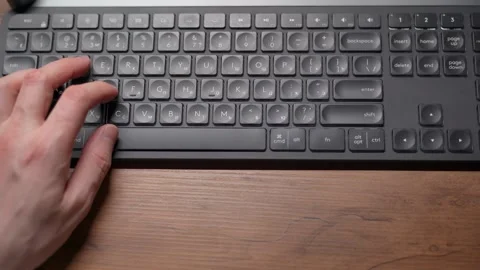 Man playing on the computer at home. Cyber sport gamer play game. Stock Footage 307703826