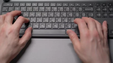 Man playing on the computer at home. Cyber sport gamer play game. Stock Footage 307703966