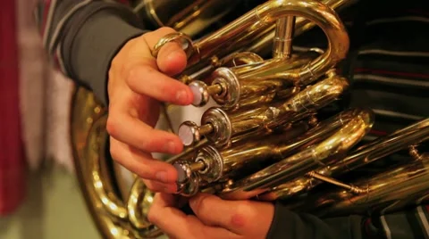 Man playing contrabass Stock Footage 7727786