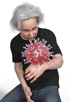Man playing with a coronavirus Stock Illustration