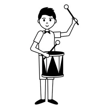 Man playing drum carnival イラスト素材
