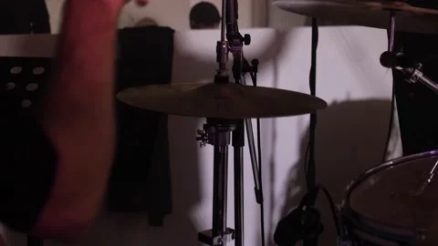 A man playing a drum kit Stock Footage 167510474