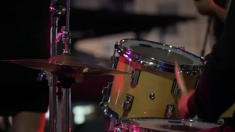 Man playing drums close up Stock Footage 113226238