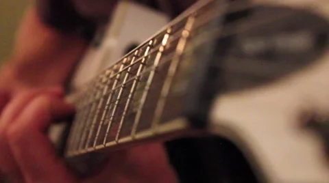 Man playing an electric guitar Stock Footage 41534812