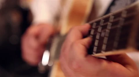 Man playing electric guitar Stock Footage 60211717
