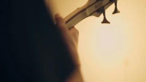 Man Playing Electric Guitar Stock Footage 125697015