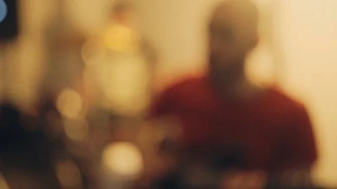 Man Playing Electric Guitar Stock Footage 125697166