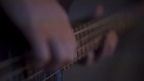 Man Playing Electric Guitar Stock Footage 125700514