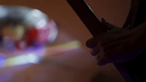 Man Playing Electric Guitar Stock Footage 125700598